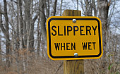 slippery